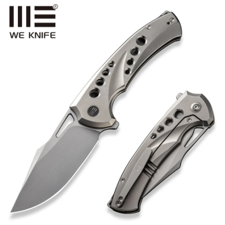 WE KNIFE Swiftfin Flipper & Thumb Hole, Titanium Handle
