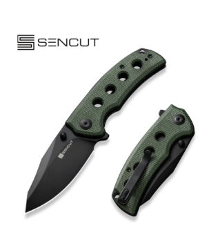 SENCUT Excalis Flipper & Thumb Stud Micarta GRB