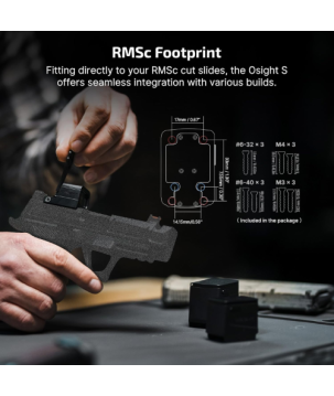 OSIGHT S Micro Red Dot Sight | 2 MOA + 32 MOA | Ginklas.lt